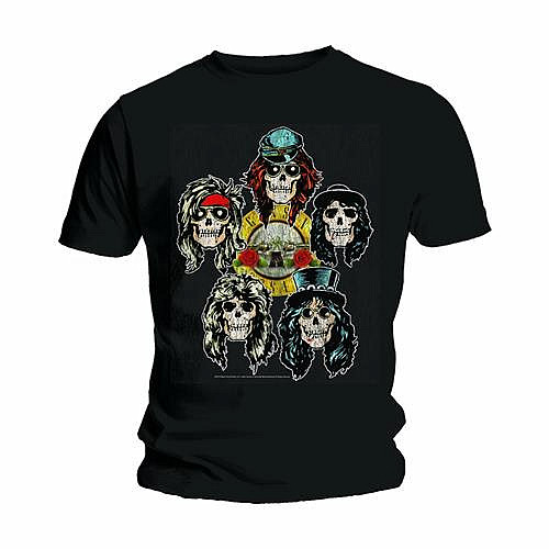 Guns N Roses tričko, Vintage Heads, pánské, velikost XXL