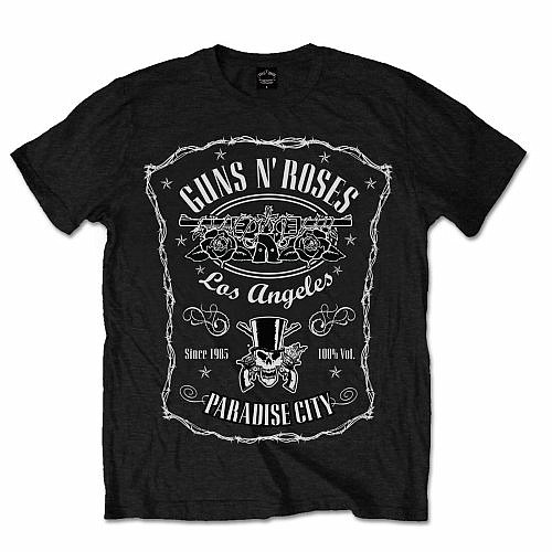 Guns N Roses tričko, Paradise City Label, pánské, velikost L