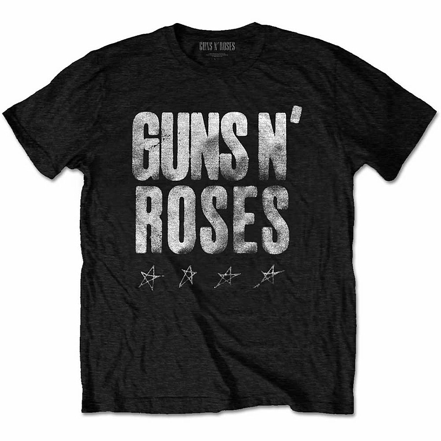 Guns N Roses tričko, Paradise City Stars City BP Black, pánské, velikost L