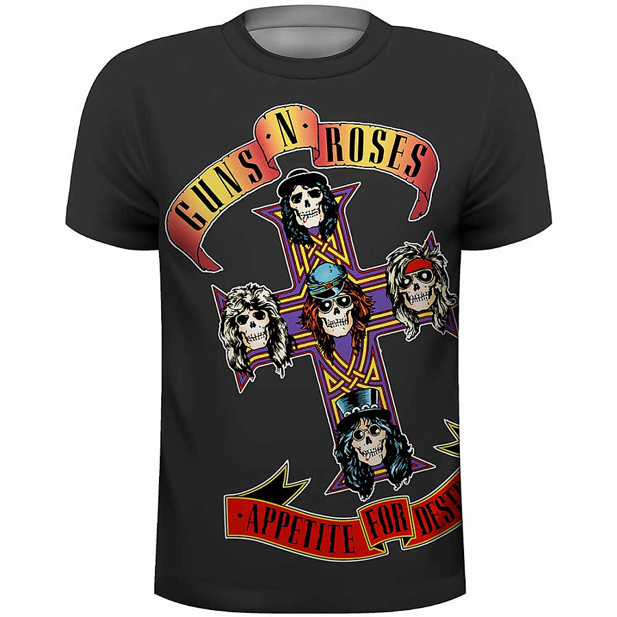 Guns N Roses tričko, Appetite Sublimation, pánské, velikost M