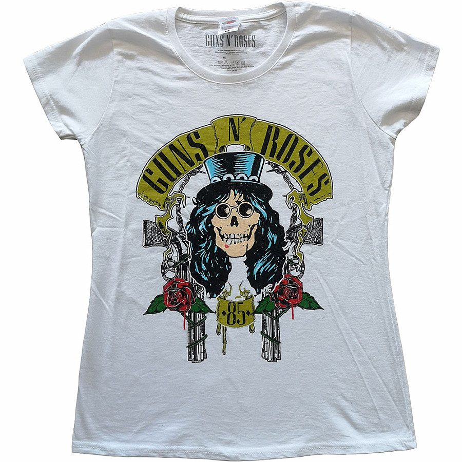 Guns N Roses tričko, Slash &#039;85 White, dámské, velikost XL