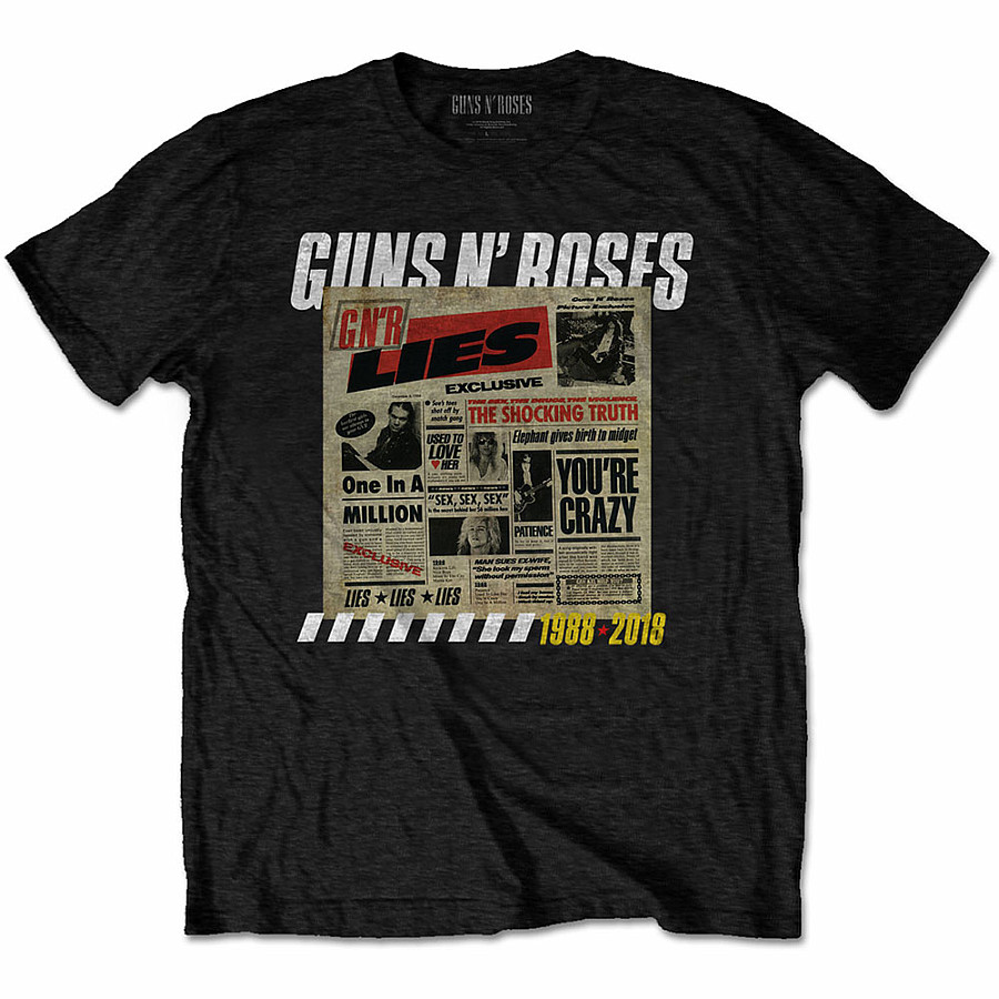 Guns N Roses tričko, Lies Track List, pánské, velikost L