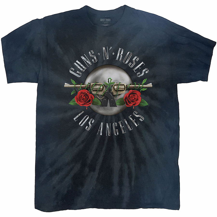 Guns N Roses tričko, Los Angeles Dip-Dye Black, pánské, velikost XL