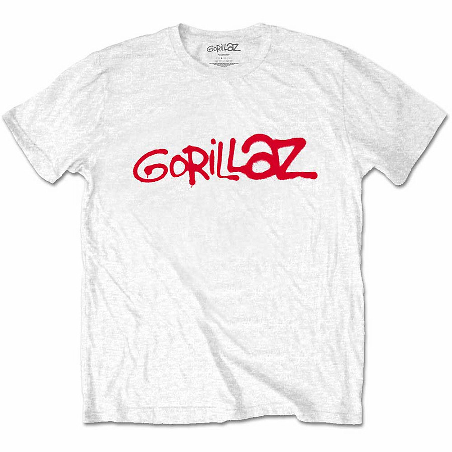 Gorillaz tričko, Logo White, pánské, velikost S