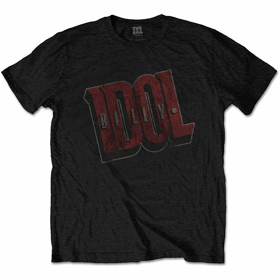 Billy Idol tričko, Vintage Logo Black, pánské, velikost XL