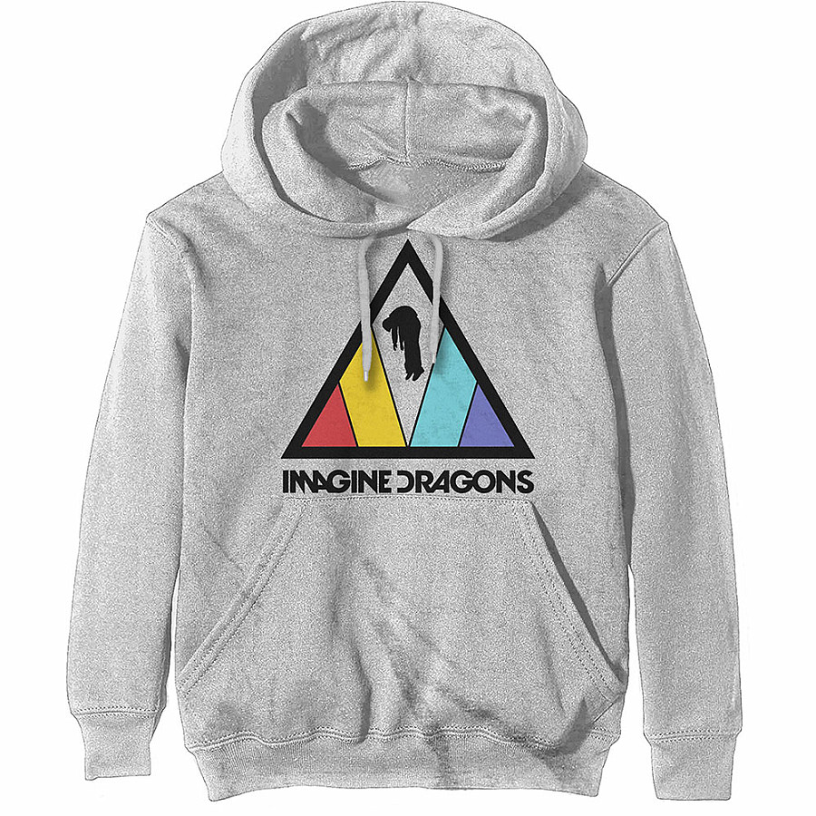 Imagine Dragons mikina, Triangle Logo Grey, pánská, velikost L