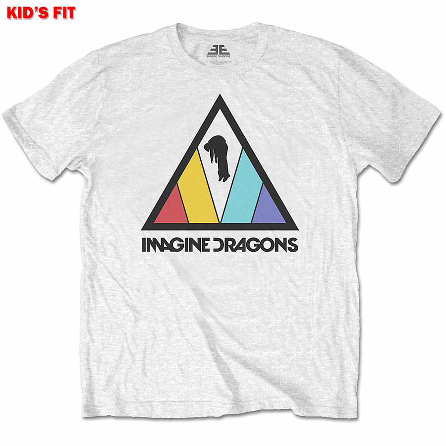 Imagine Dragons tričko, Triangle Logo White, dětské, velikost XS velikost XS (3-4 roky)