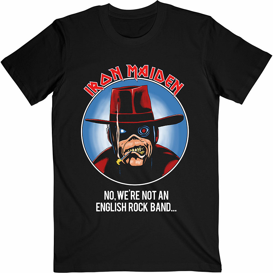 Iron Maiden tričko, Not An English Rock Band BP Black, pánské, velikost S