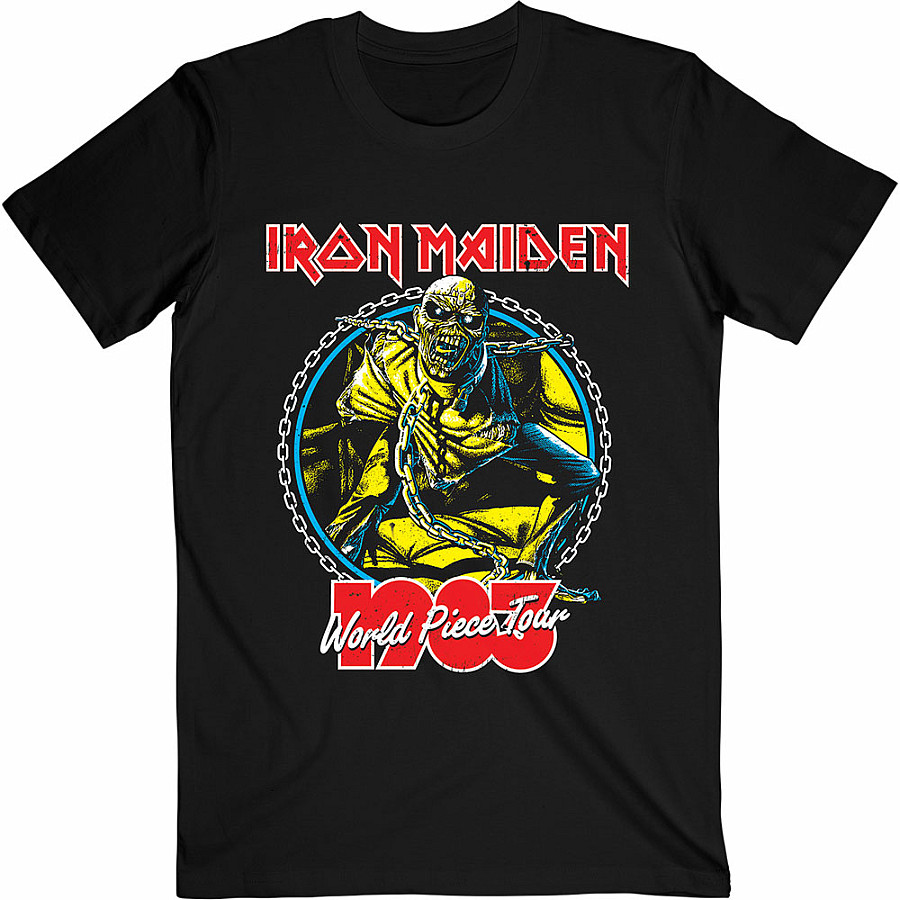 Iron Maiden tričko, World Piece Tour &#039;83 V.2. Black, pánské, velikost XXL