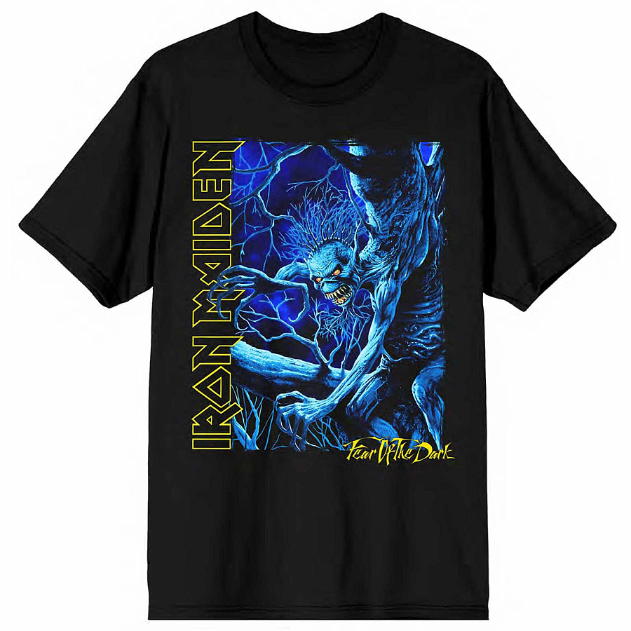 Iron Maiden tričko, Fear of the Dark Blue Tone Eddie Black, pánské, velikost XL