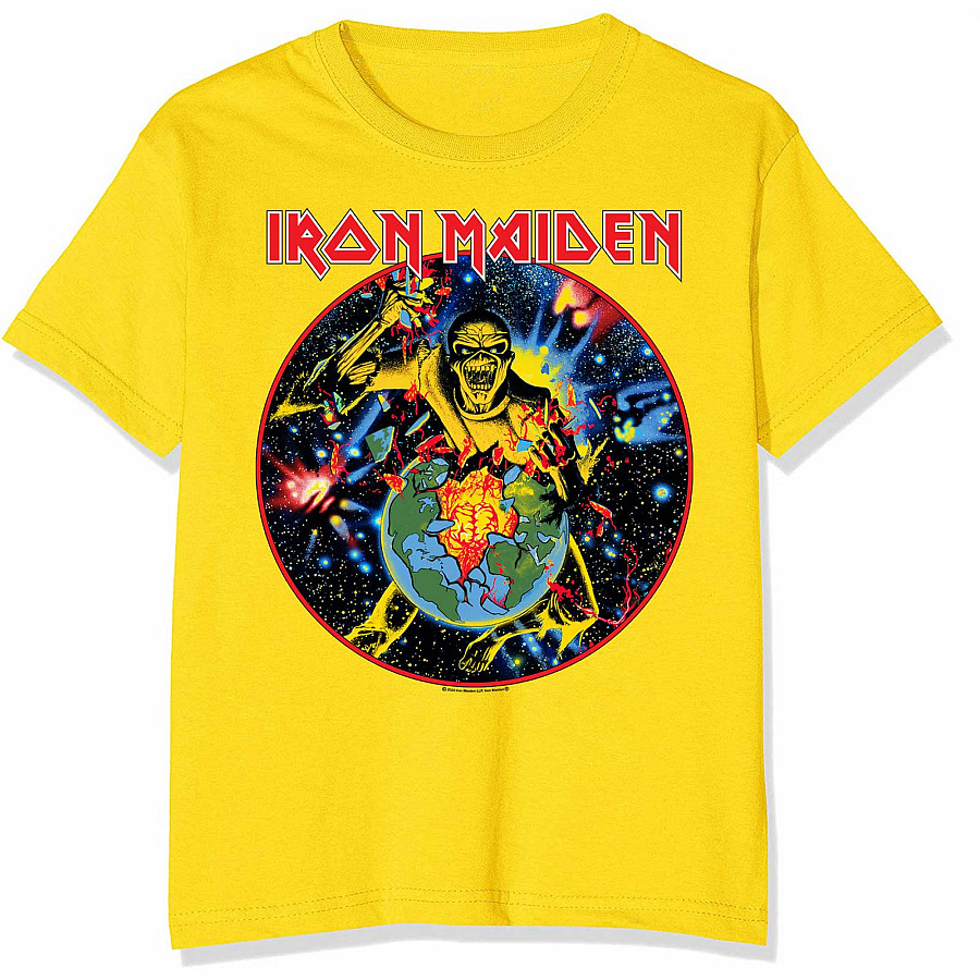 Iron Maiden tričko, World Piece Tour Circle Yellow, pánské, velikost L