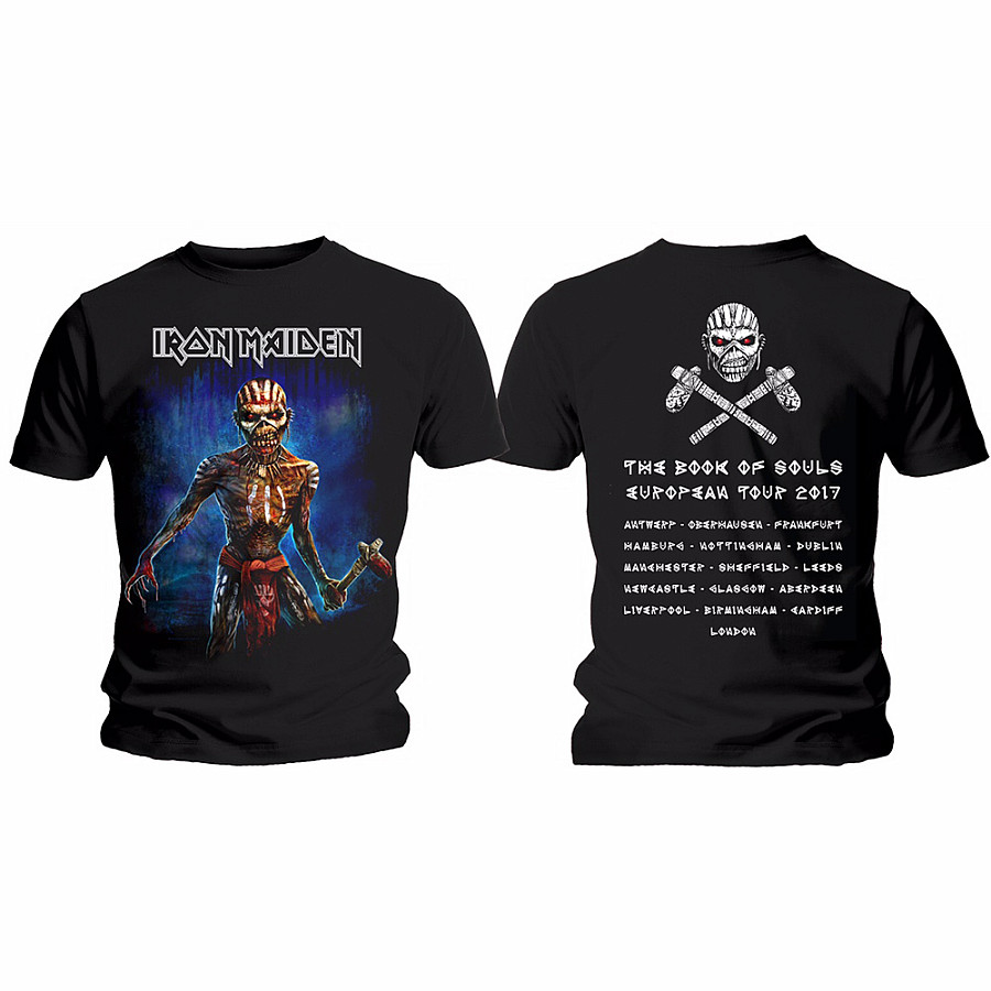 Iron Maiden tričko, Axe Eddie BOS European Tour ver.2, pánské, velikost S