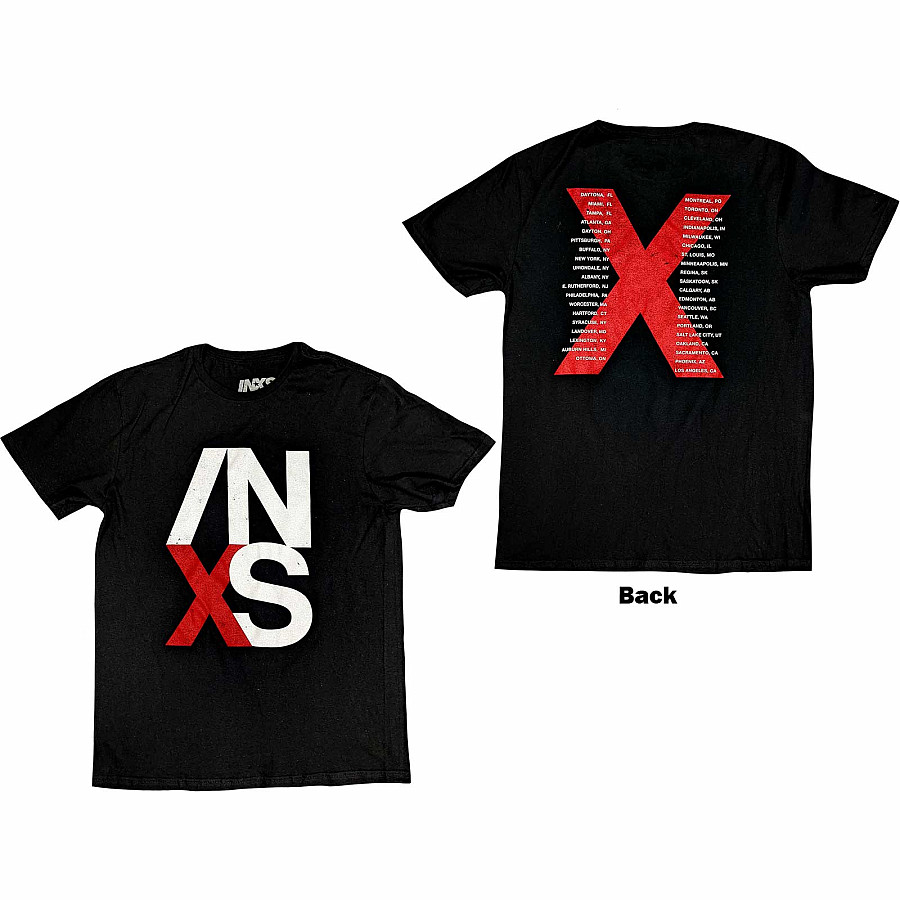 INXS tričko, US Tour BP Black, pánské, velikost XL