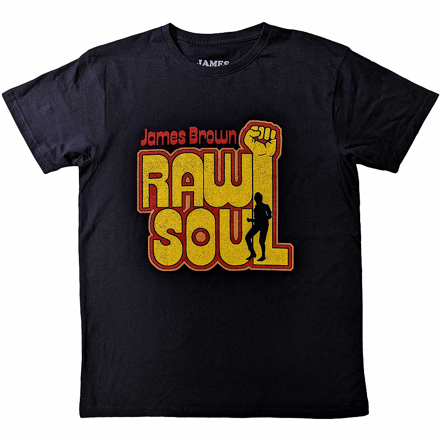 James Brown tričko, Raw Soul Black, pánské, velikost M