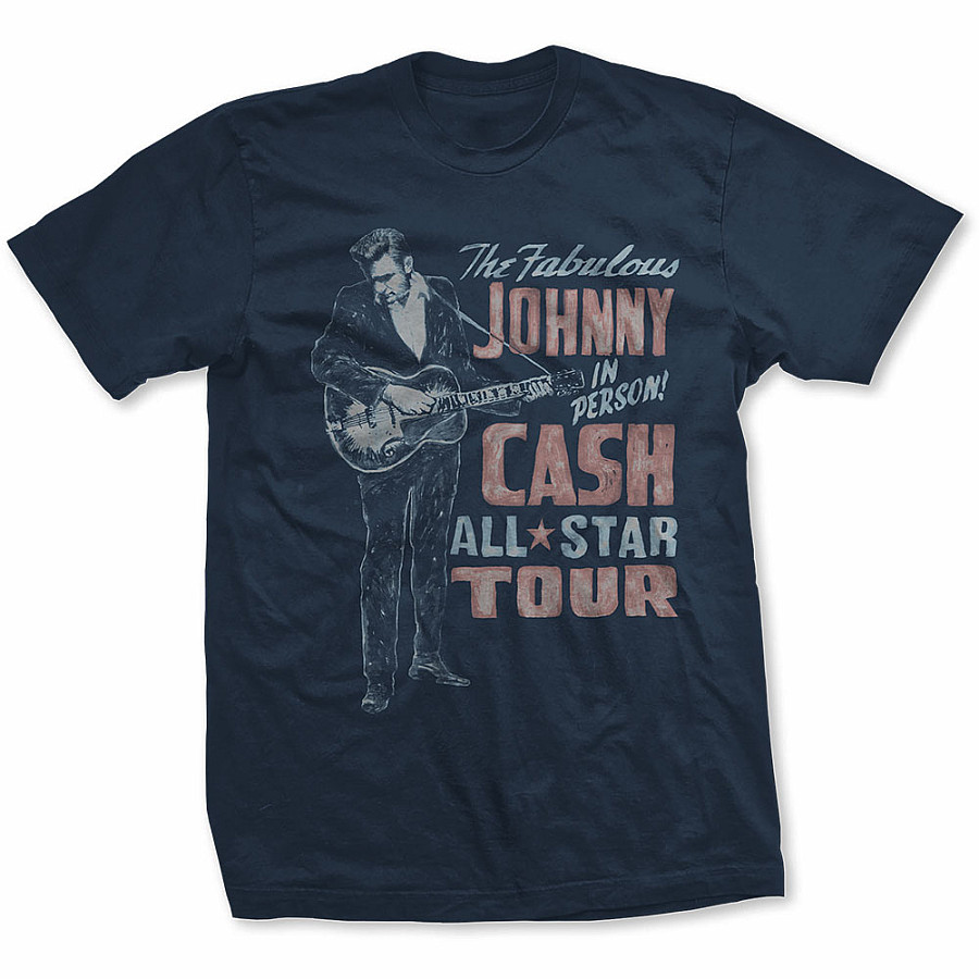 Johnny Cash tričko, All Star Tour Navy BP, pánské, velikost XXL