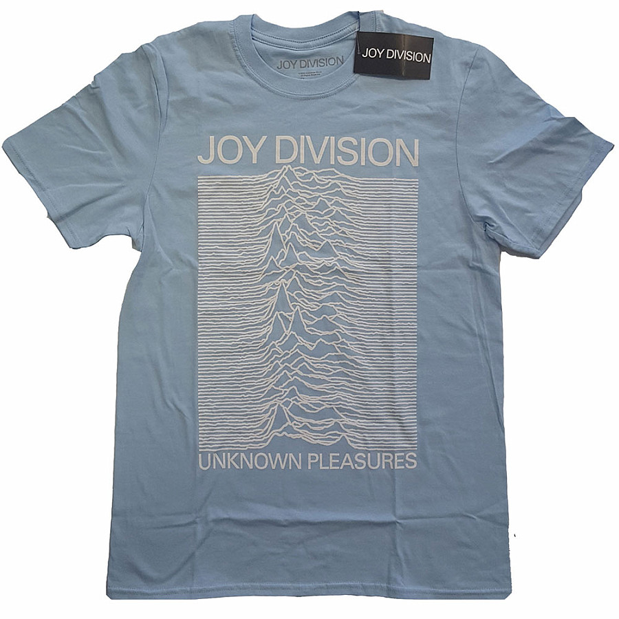 Joy Division tričko, Unknown Pleasures White On Blue, pánské, velikost XXL