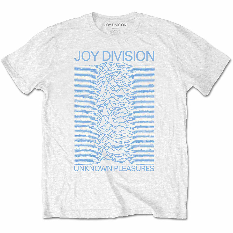 Joy Division tričko, Unknown Pleasures Blue On White, pánské, velikost XL