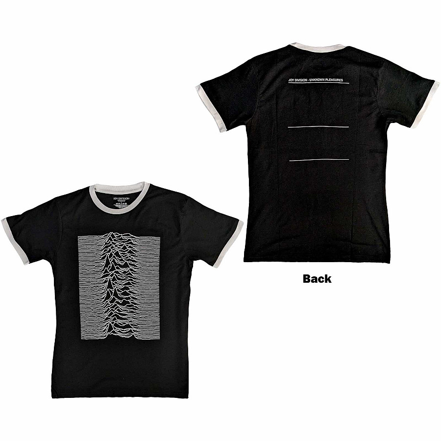 Joy Division tričko, Unknown Pleasures ECO Ringer BP Black, pánské, velikost XXL