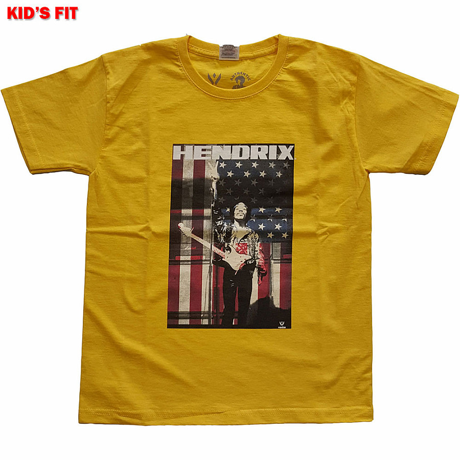 Jimi Hendrix tričko, Peace Flag Yellow, dětské, velikost XS velikost XS věk (3-4 roky)