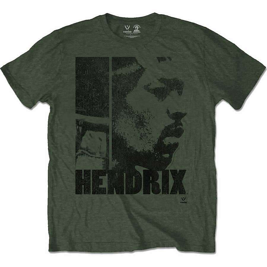 Jimi Hendrix tričko, Let Me Live Khaki Green, pánské, velikost M