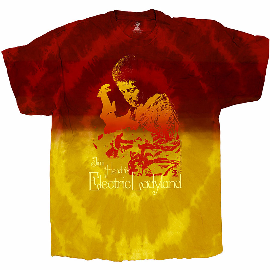 Jimi Hendrix tričko, Electric Ladyland Dip-Dye Red, pánské, velikost XXL