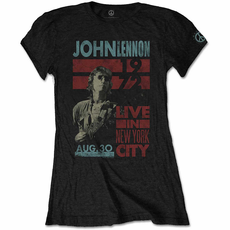 John Lennon tričko, Live In NYC Girly, dámské, velikost L