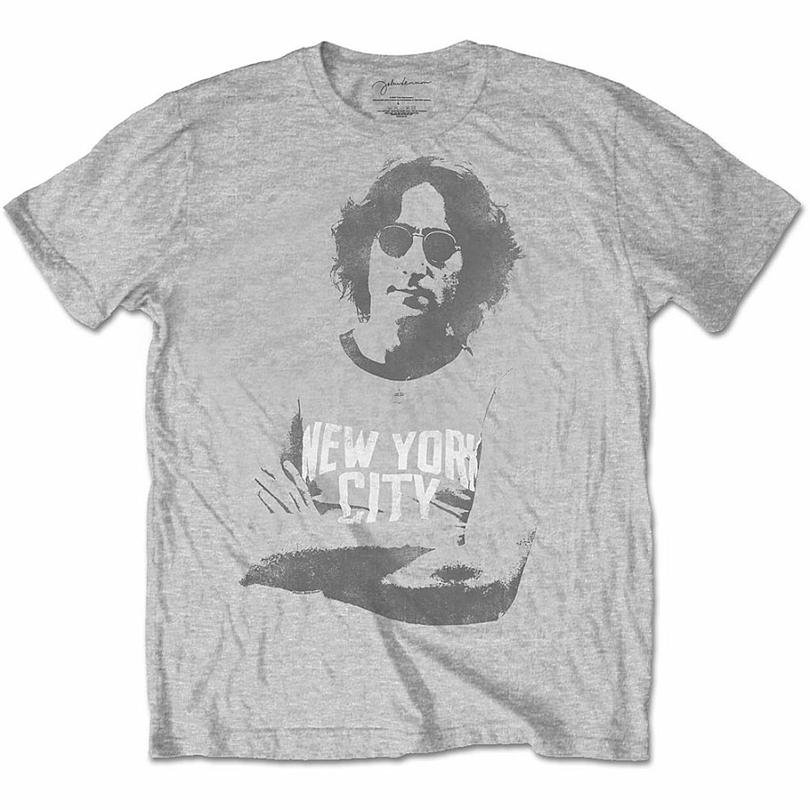 John Lennon tričko, NYC Grey, pánské, velikost M
