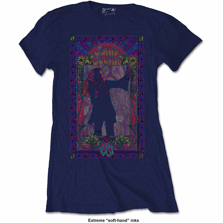 Janis Joplin tričko, Paisley &amp; Flowers Frame Girly, dámské, velikost S