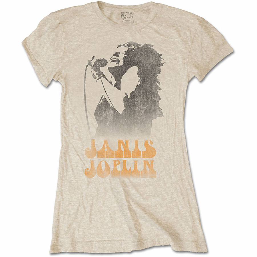 Janis Joplin tričko, Working The Mic Girly, dámské, velikost M