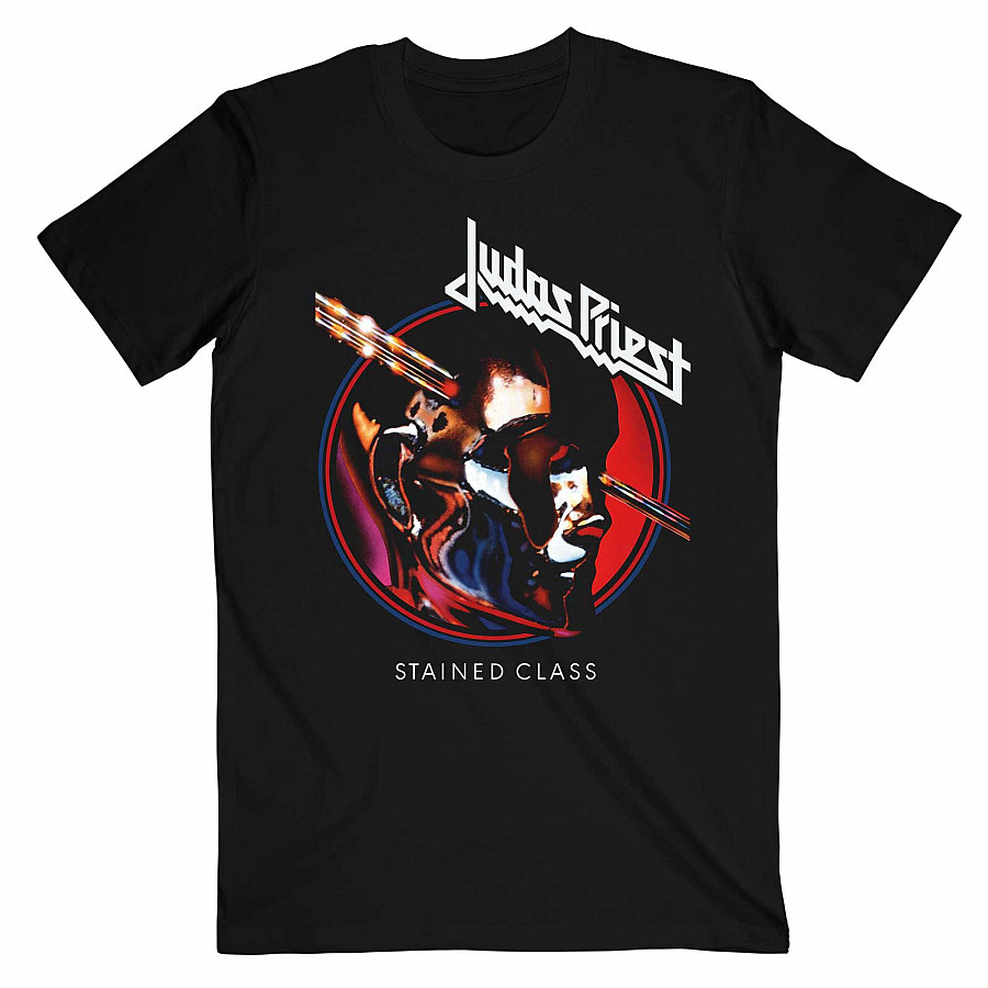Judas Priest tričko, Stained Class Album Circle Black, pánské, velikost XL