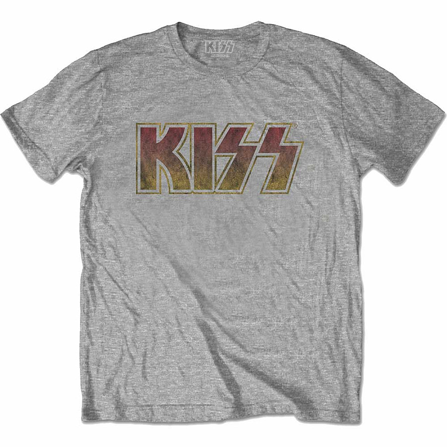KISS tričko, Vintage Classic Logo Grey, pánské, velikost S