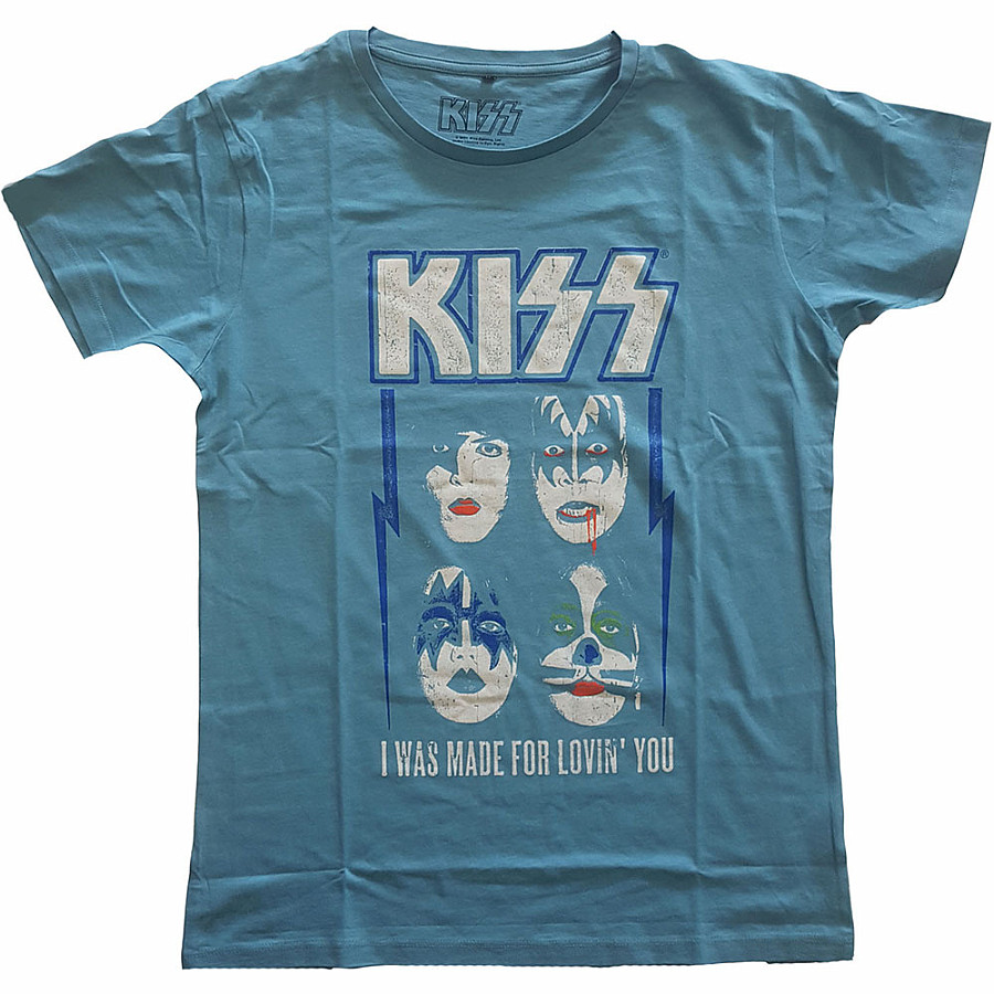 KISS tričko, Made For Lovin You Blue, pánské, velikost XS