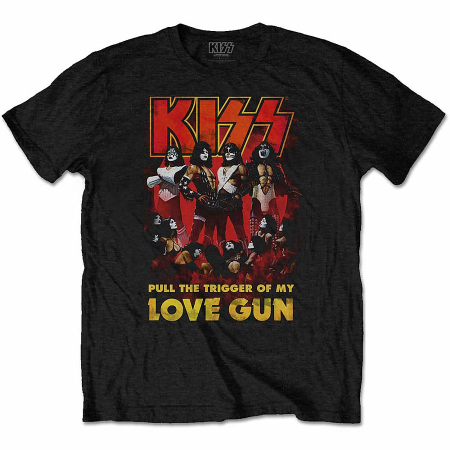 KISS tričko, Love Gun Glow Black, pánské, velikost XL