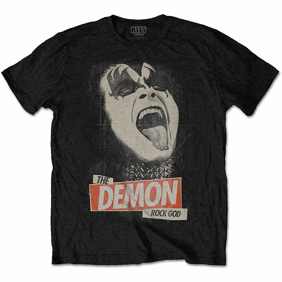 KISS tričko, The Demon Rock Black, pánské, velikost S