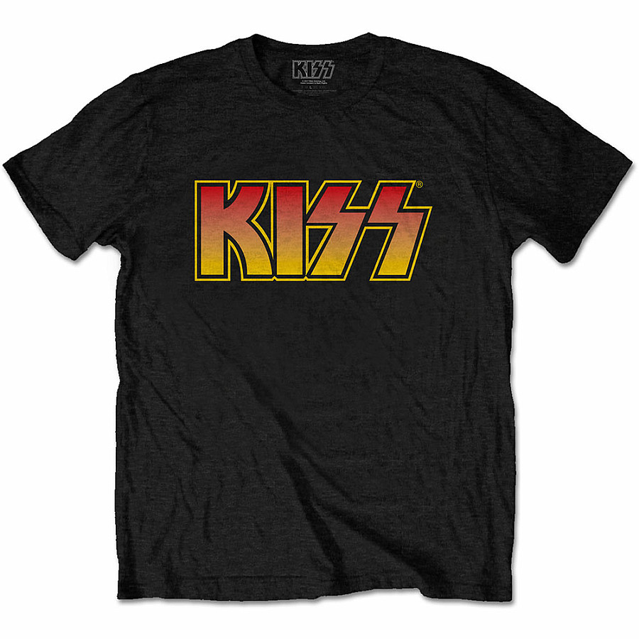 KISS tričko, Classic Logo Black, pánské, velikost L