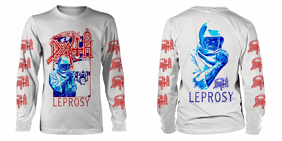 Death tričko dlouhý rukáv, Leprosy Posterized BP White, pánské, velikost S