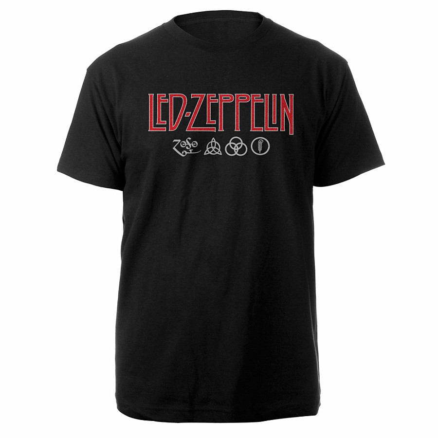 Led Zeppelin tričko, Logo &amp; Symbols, pánské, velikost L