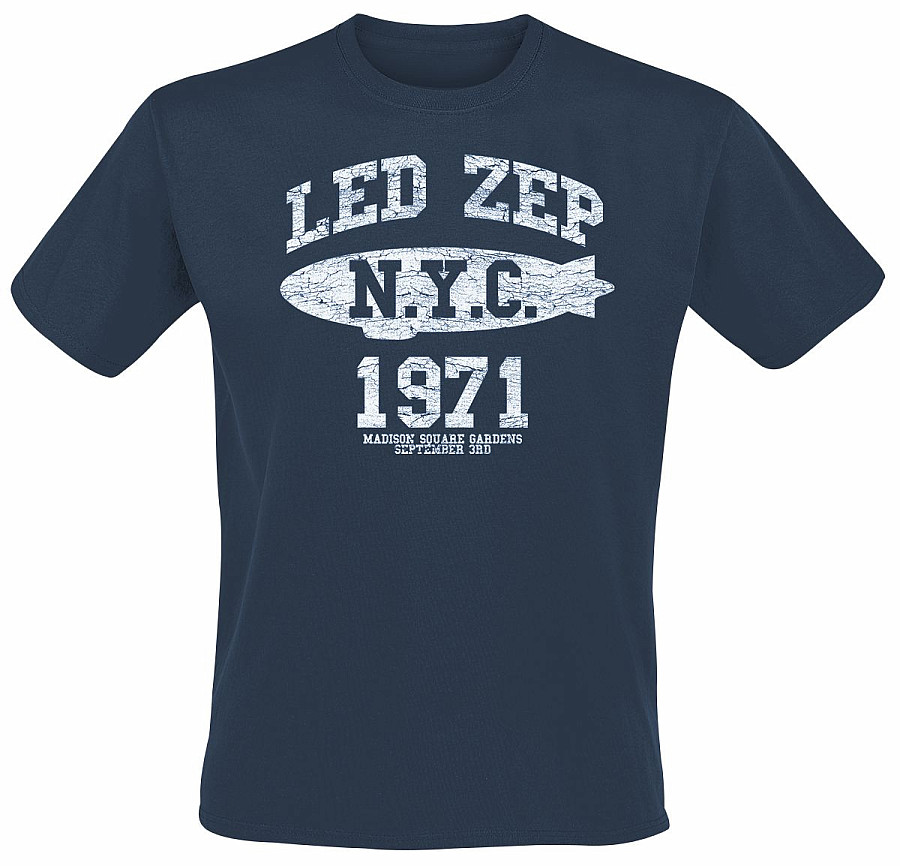Led Zeppelin tričko, NYC 1971 Navy, pánské, velikost S
