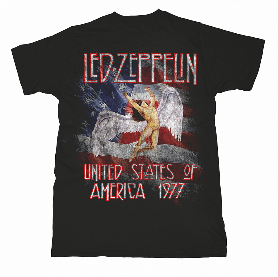 Led Zeppelin tričko, Stars N Stripes USA 77, pánské, velikost S