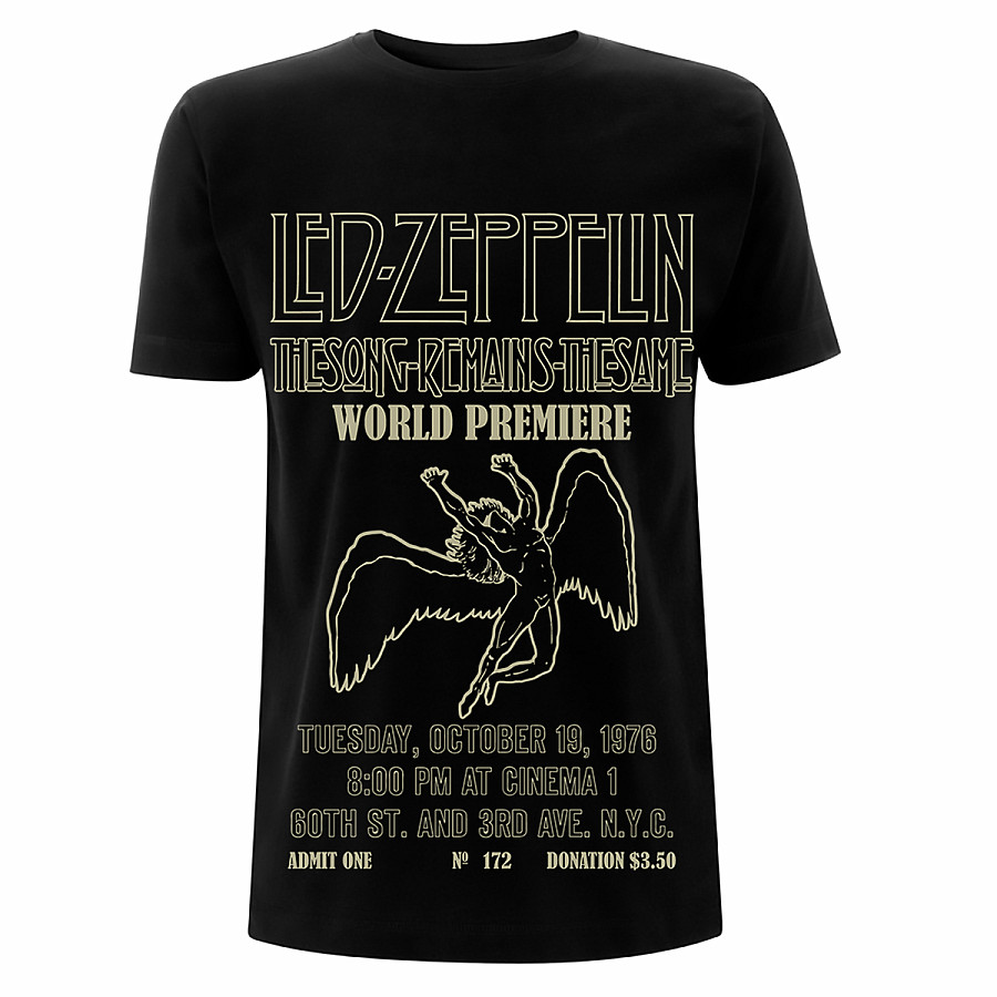 Led Zeppelin tričko, TSRTS World Premiere, pánské, velikost M