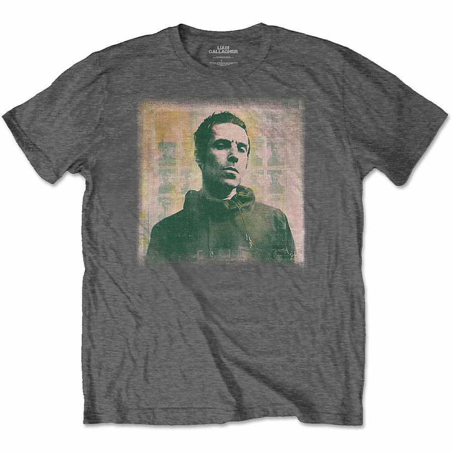 Oasis tričko, Liam Gallagher Monochrome Grey, pánské, velikost S
