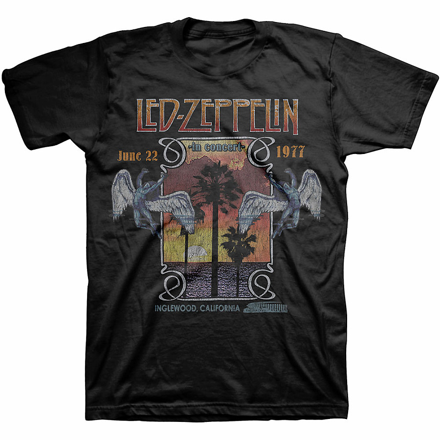 Led Zeppelin tričko, Inglewood Black, pánské, velikost L