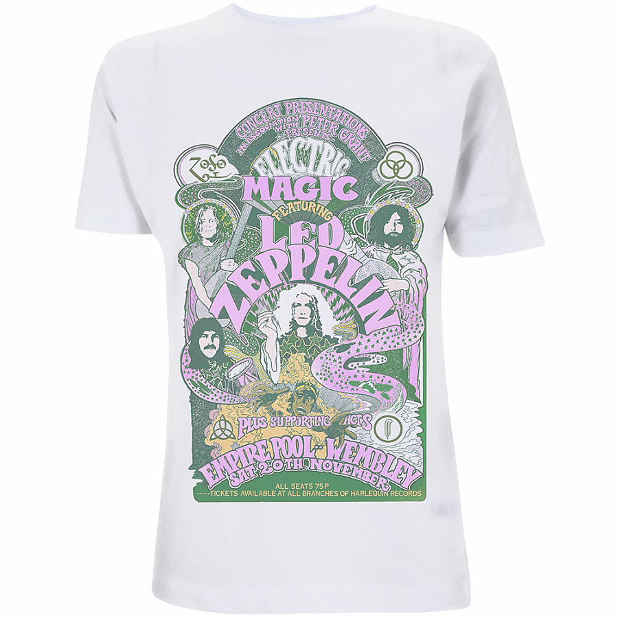 Led Zeppelin tričko, Electric Magic White, dámské, velikost M