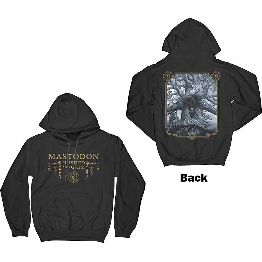Mastodon mikina, Hushed &amp; Grim Cover BP Black, pánská, velikost XL