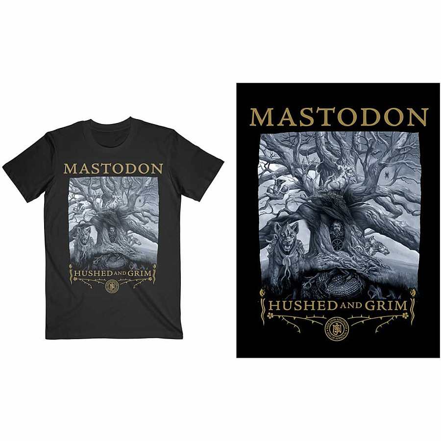 Mastodon tričko, Hushed &amp; Grim Cover Black, pánské, velikost XXL