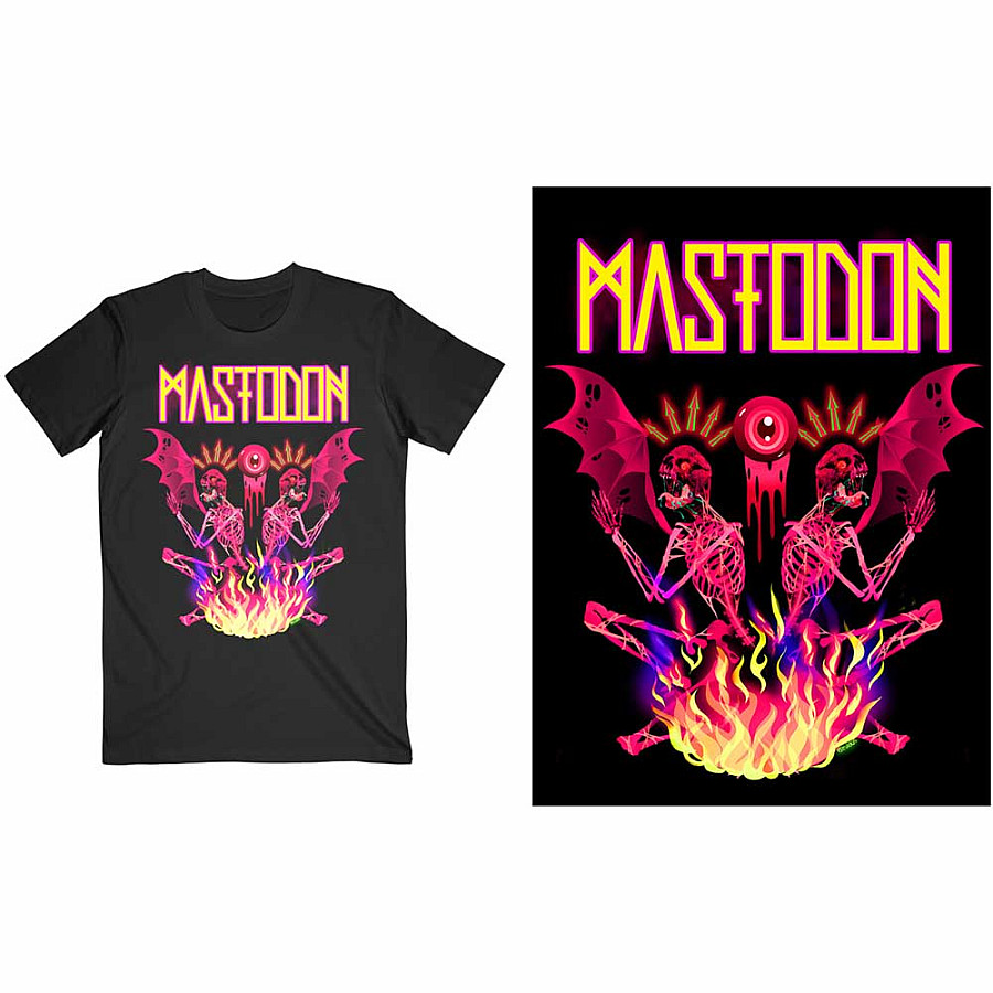 Mastodon tričko, Double Brimstone Neon Black, pánské, velikost S
