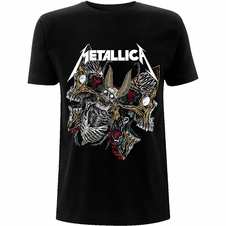 Metallica tričko, Skull Moth Black, pánské, velikost XXL