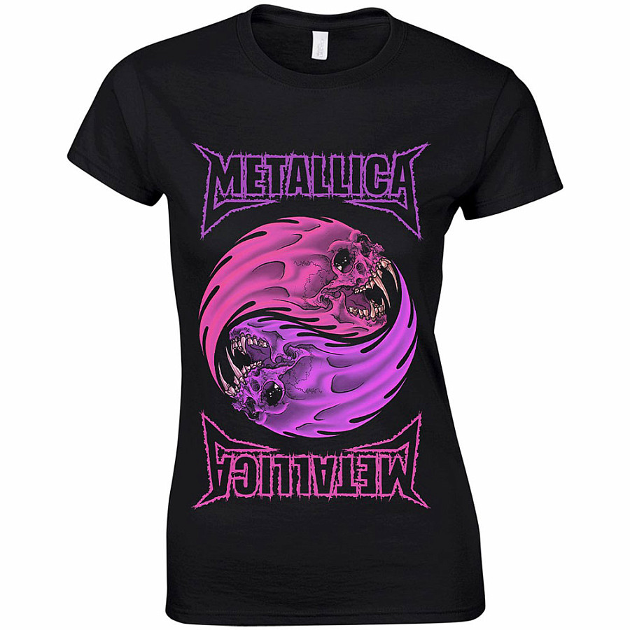 Metallica tričko, Yin Yang Purple Black, dámské, velikost L