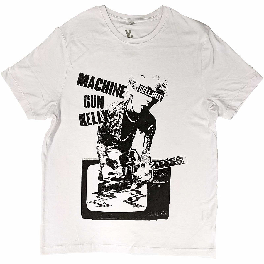 Machine Gun Kelly tričko, TV Warp White, pánské, velikost S