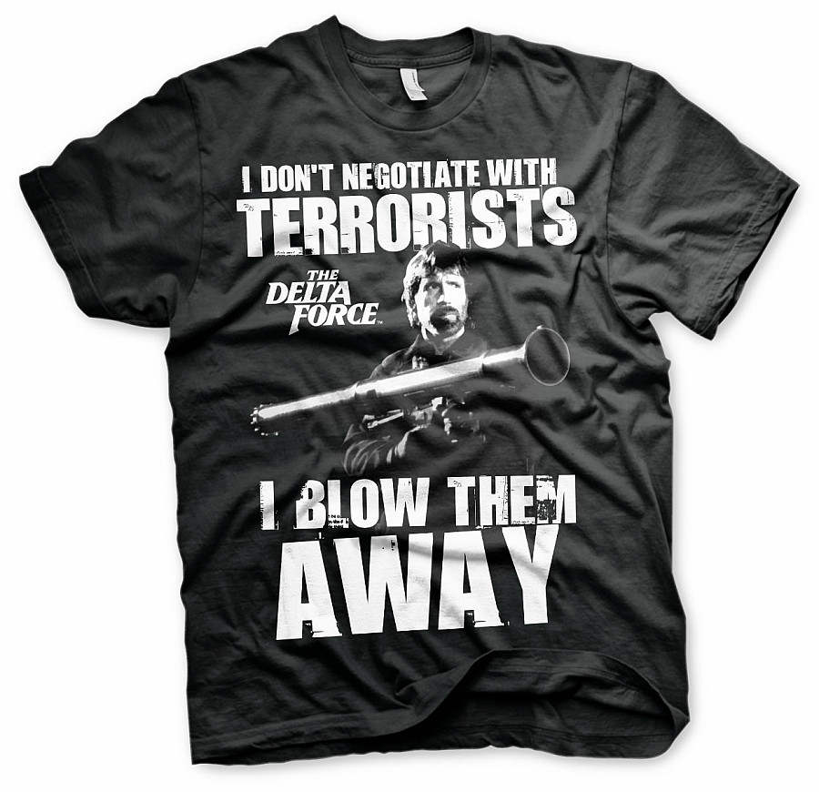 Chuck Norris tričko, I Blow Terrorists Away, pánské, velikost S